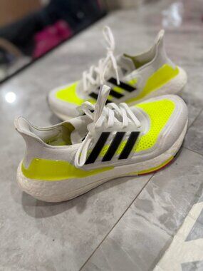 Adidas Ultraboost Neon Performance Running Shoes Size 5.5